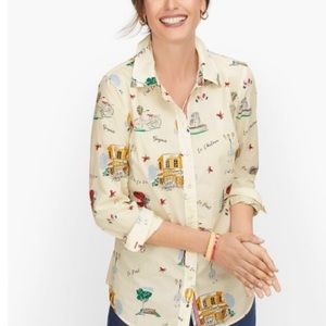 Talbot SP French print button down